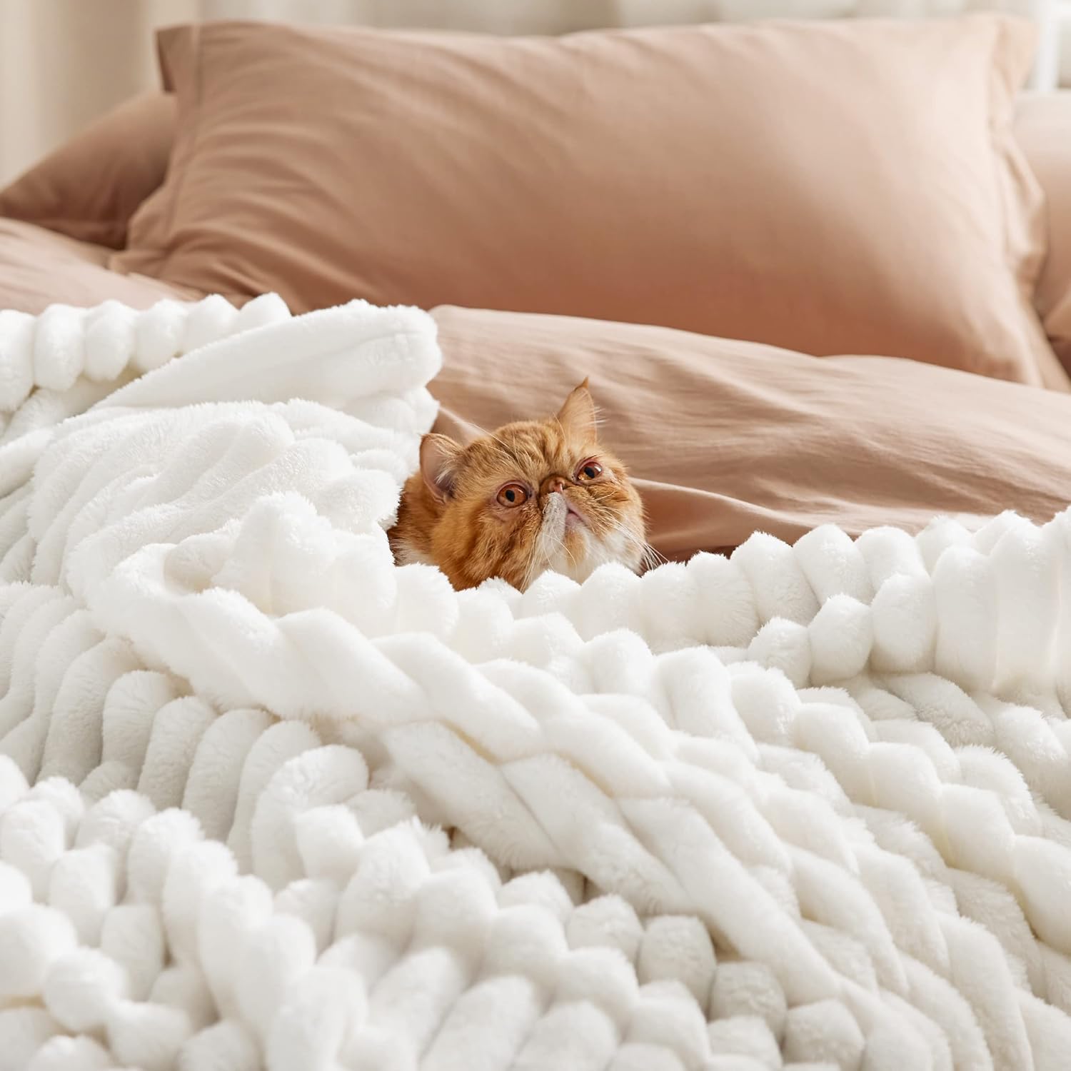 Ultra-Cozy White Throw Blanket